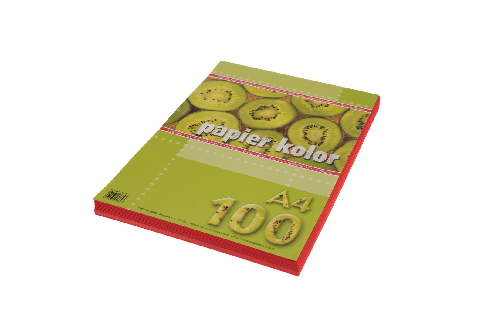 Papier ksero A4/ 80g (100) czerwony  Kreska